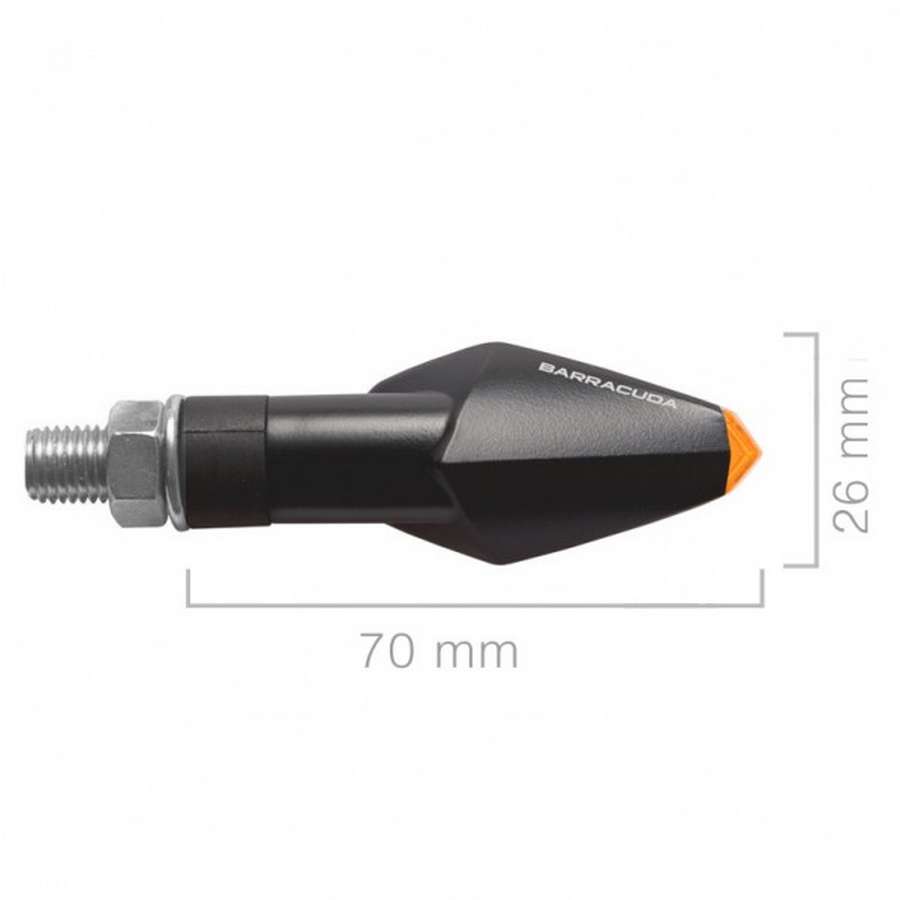 intermitentes mini viper negro barracuda